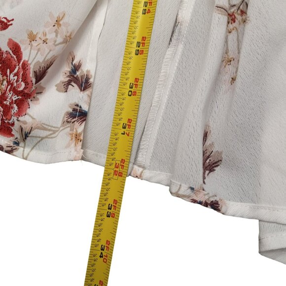 Jahan's Premium Dress Womens Large Floral White Beach Floral‎ Summer V Neck NWT - Picture 10 of 11